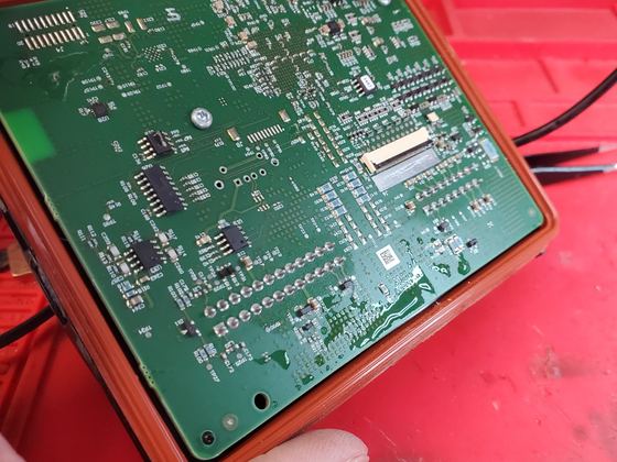 Circuit board on repair bench